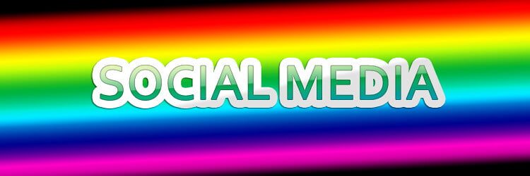 social media text with rainbow being it